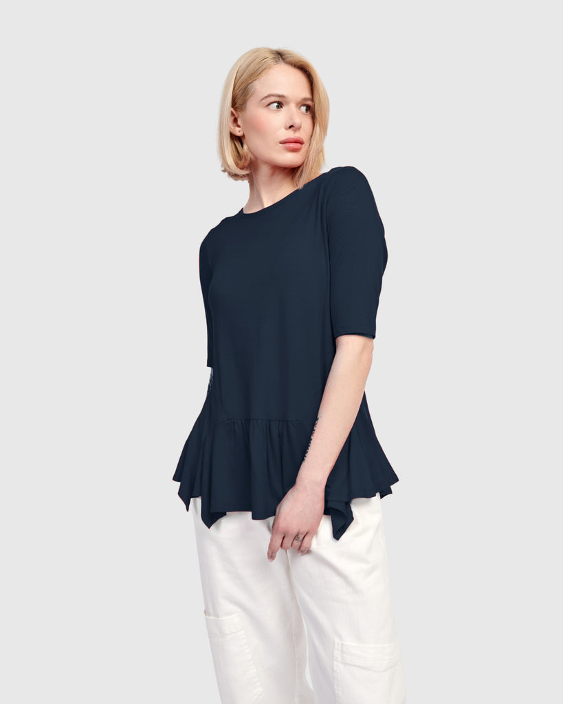 alembika-addison-flouncy-tee-navy image 1