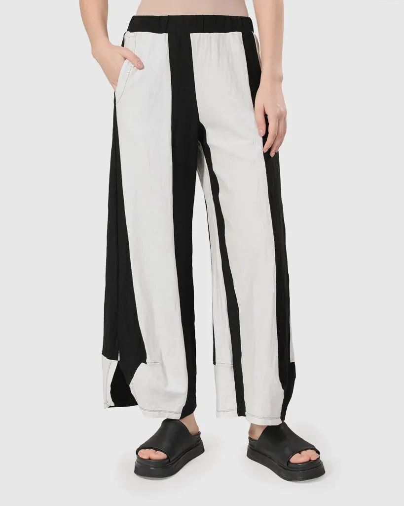 alembika-lina-stripe-lantern-hose-wei-schwarz image 1