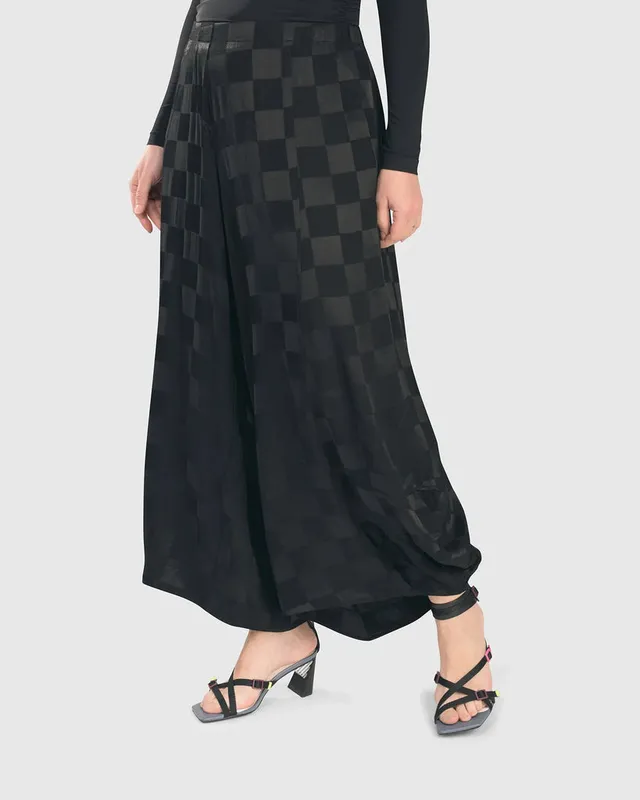 alembika-luxe-satin-punto-pants-check-stoffhose image 1