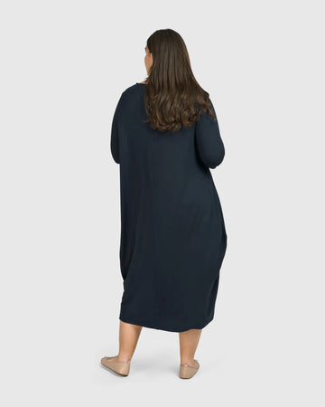 alembika-essential-relaxed-midi-kleid-ocean-damen-jersey-kleid image 8