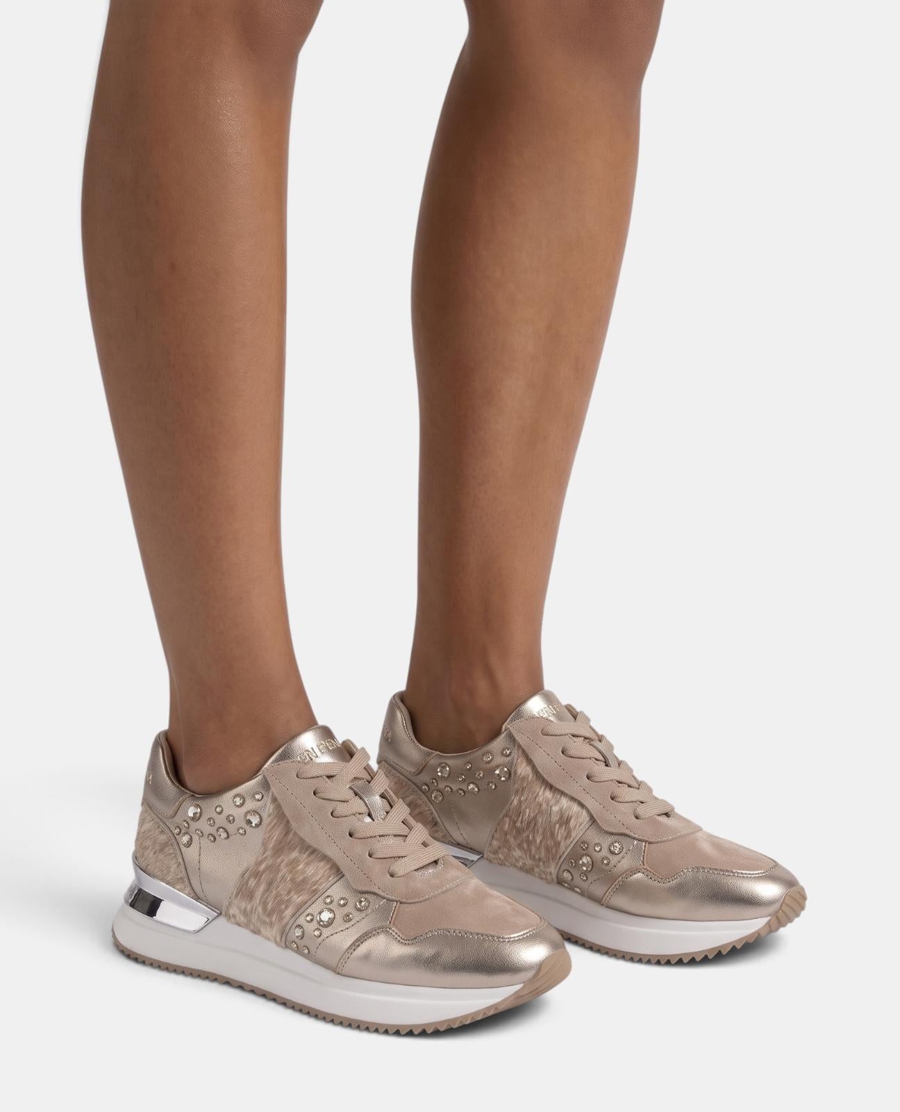 alma-en-pena-metallic-sneaker-strass-vison-4-cm-plateau image 5