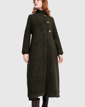 alembika-urban-tash-long-coat-khaki-langer-strickmantel image 7