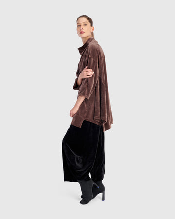 alembika-everyday-velvet-trapeze-top-sepia image 5