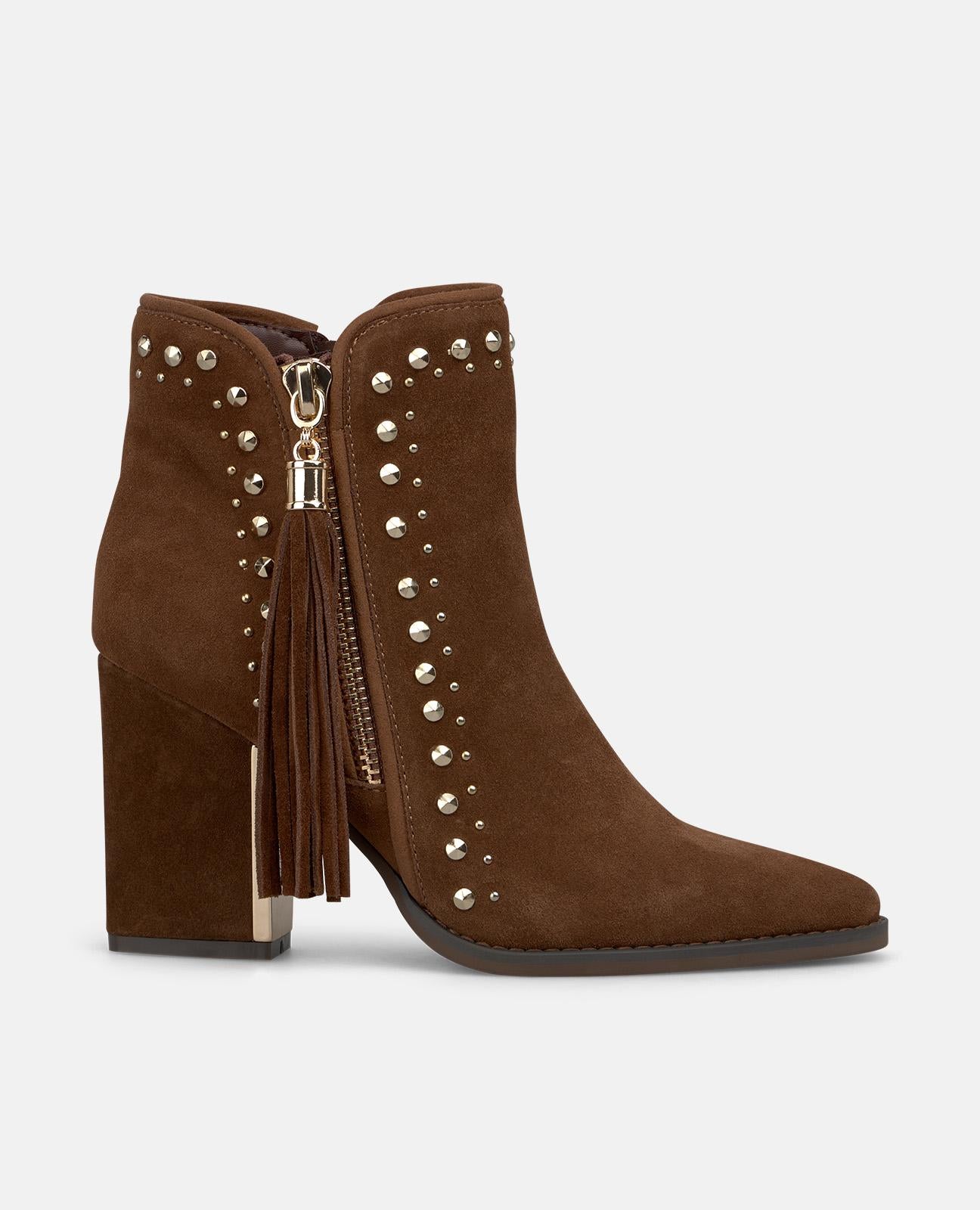 alma-en-pena-tassel-stiefelette-camel-8-cm-mit-rei-verschluss image 1