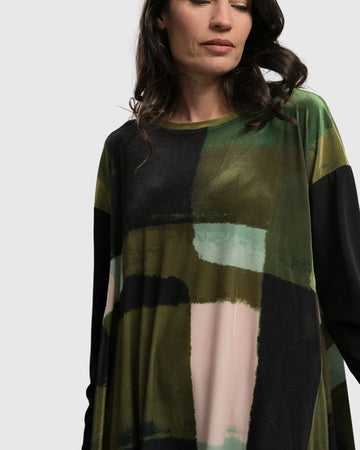 alembika-al-fresco-velvet-trapeze-top-olive image 4