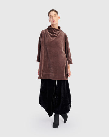 alembika-everyday-velvet-trapeze-top-sepia image 8