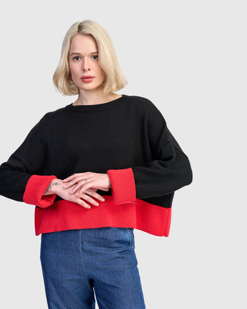 alembika-vista-block-pullover-rot image 3