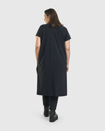 alembika-matrix-kurzarm-duster-schwarz-midilange-layer-jacke image 7