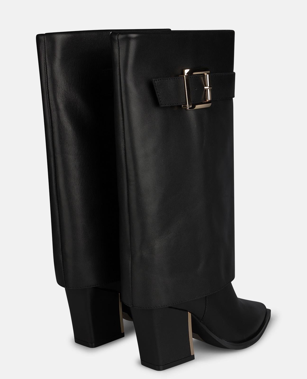 alma-en-pena-nappa-stiefelette-schwarz-spitzer-heel-boot-8-cm-mit-schnalle image 3