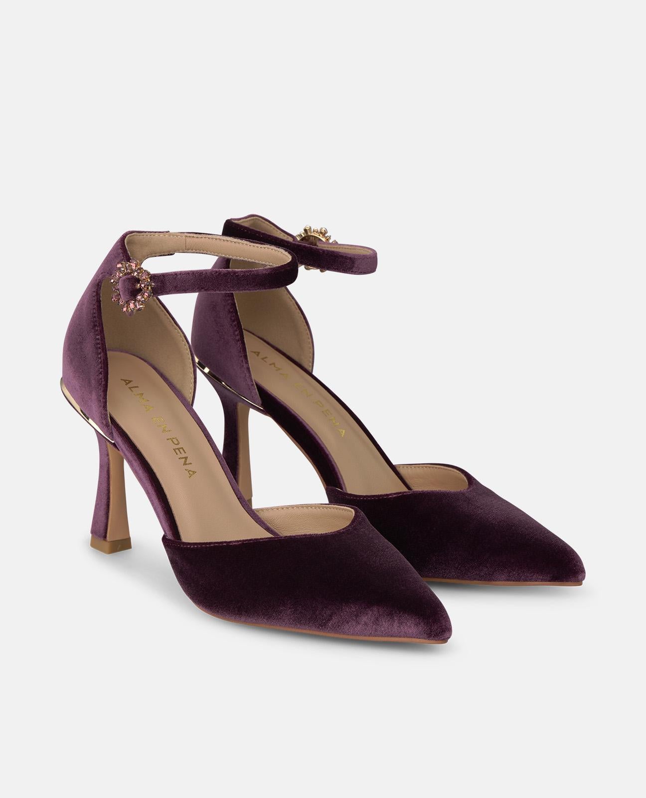 alma-en-pena-samt-pumps-mit-kn-chelriemen-8-cm-lavanda image 2