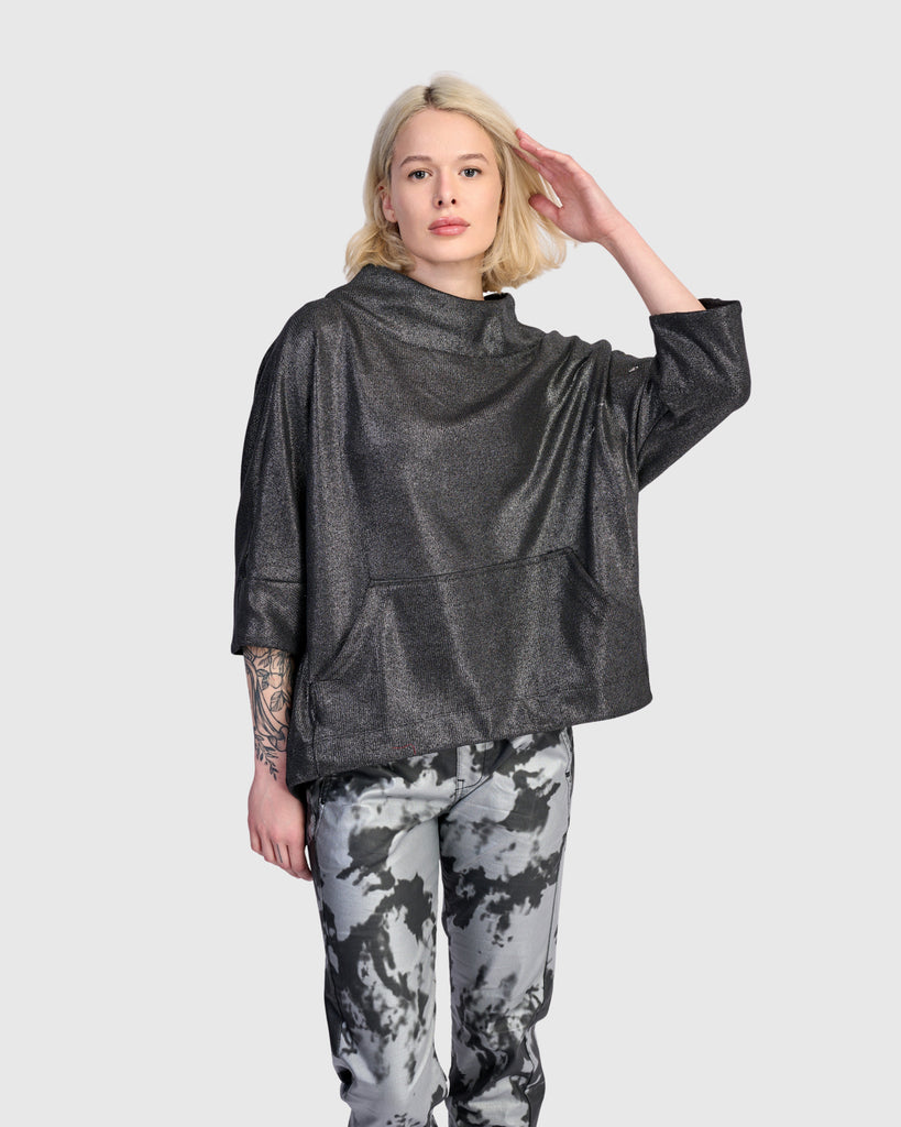 alembika-roxy-pullover-top-silver image 1