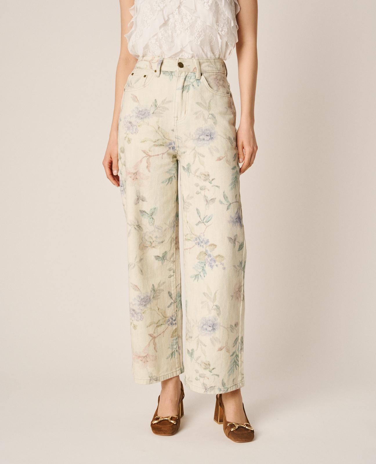 alma-en-pena-floral-print-high-waist-jeans-multicolor-blumenprint image 3