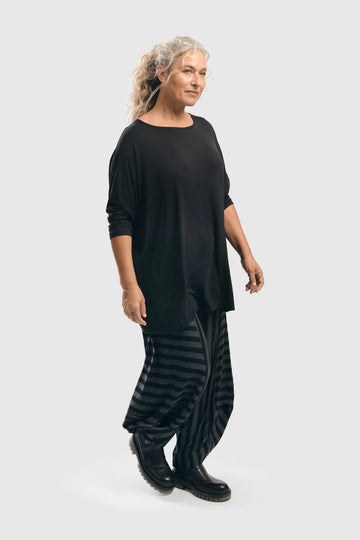 alembika-punto-jersey-hose-grau-schwarz-gestreift image 5