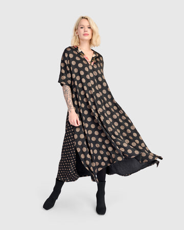 alembika-maison-a-linien-kleid-black-bronze-dots image 5