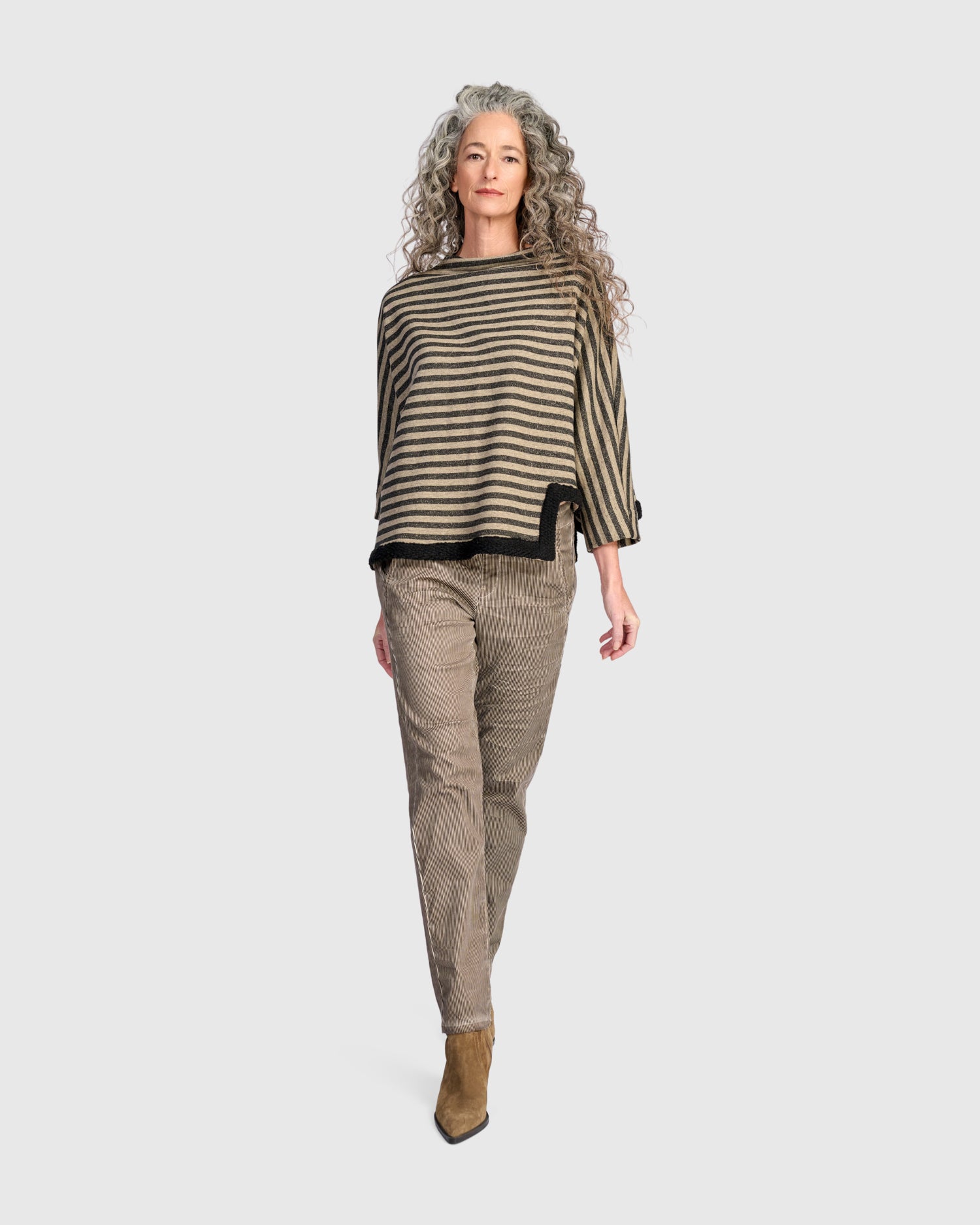 alembika-urban-ulla-pullover-damen-sweatshirt-camel-stripe image 2