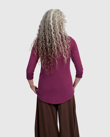 alembika-essential-v-neck-top-sangria-jersey-3-4-arm image 5