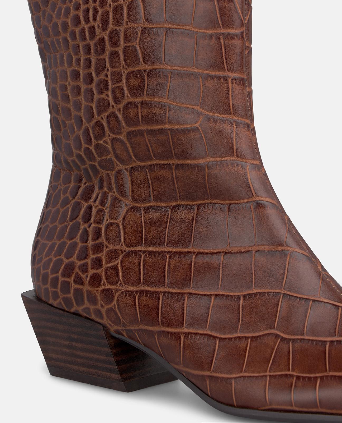 alma-en-pena-animal-print-leder-stiefeletten-camel-4-cm image 4