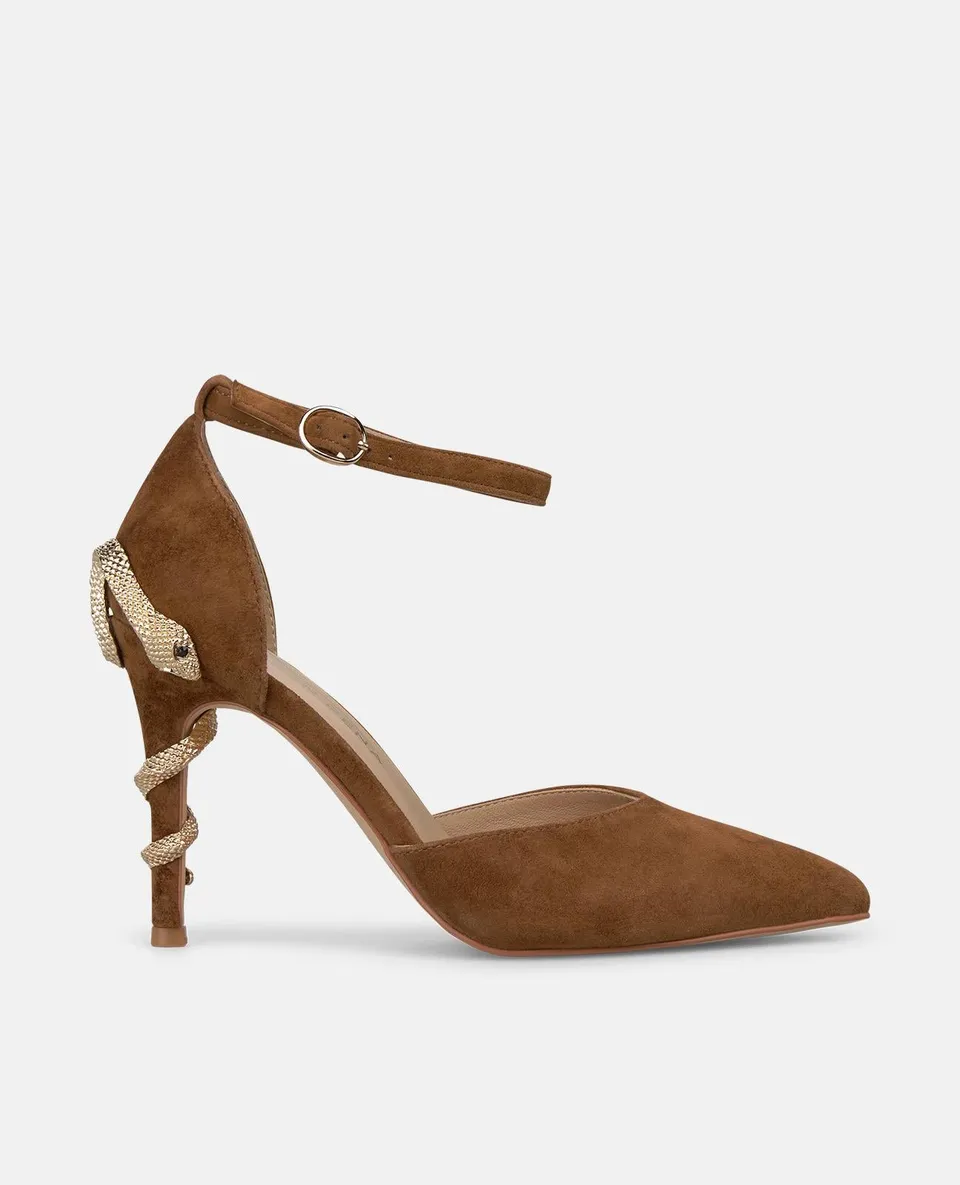 alma-en-pena-suede-high-heels-camel-snake-10-cm image 1