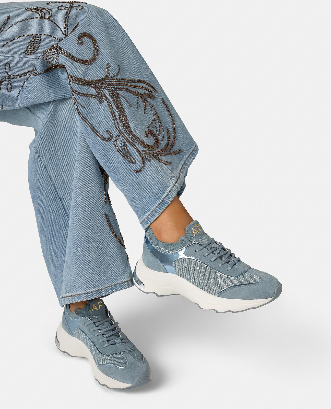 alma-en-pena-sneaker-metallic-blau-plateau-4-5-cm image 5