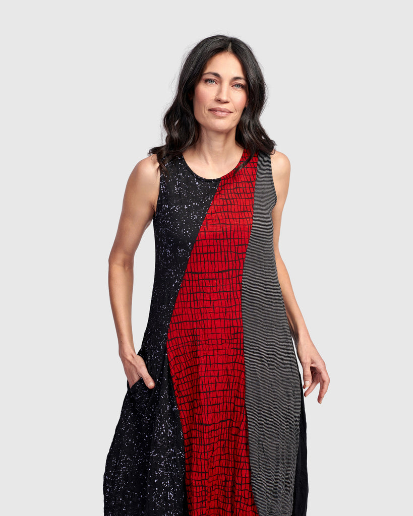 alembika-blaise-sleeveless-dress-midi-kleid-rot image 1