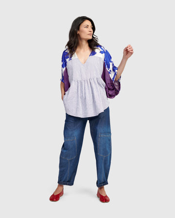 alembika-melody-butterfly-bluse-damen-cerulean image 4