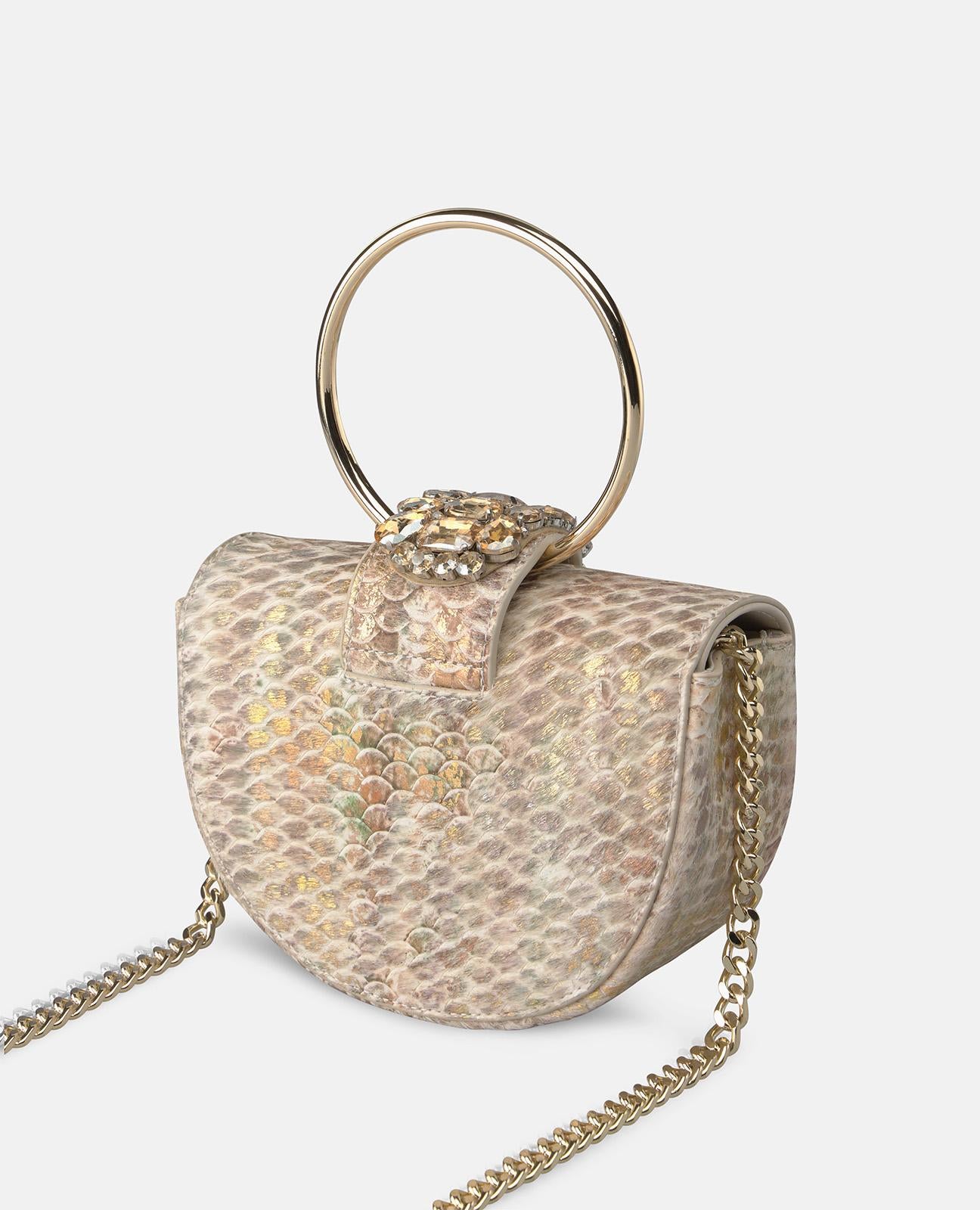 alma-en-pena-snake-shoulder-bag-halbmond-leder-camel image 3