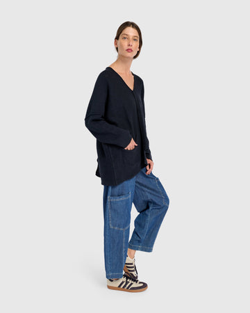 alembika-bliss-slouchy-pullover-navy image 4