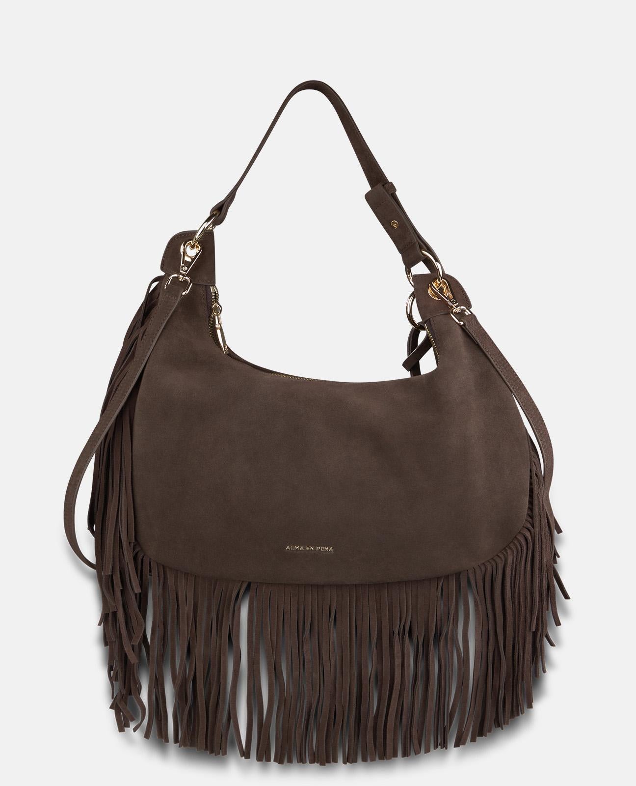alma-en-pena-half-moon-leather-bag-halbmond-tasche-braun-mit-fransen image 2