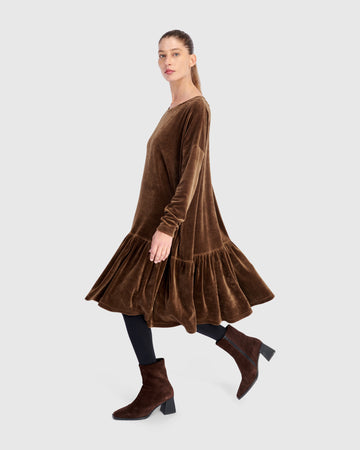 alembika-everyday-velvet-babydoll-kleid-khaki image 2