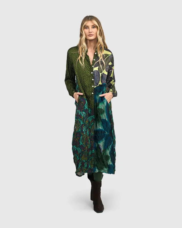 alembika-katrine-crinkle-shirtkleid-damen-mix image 1