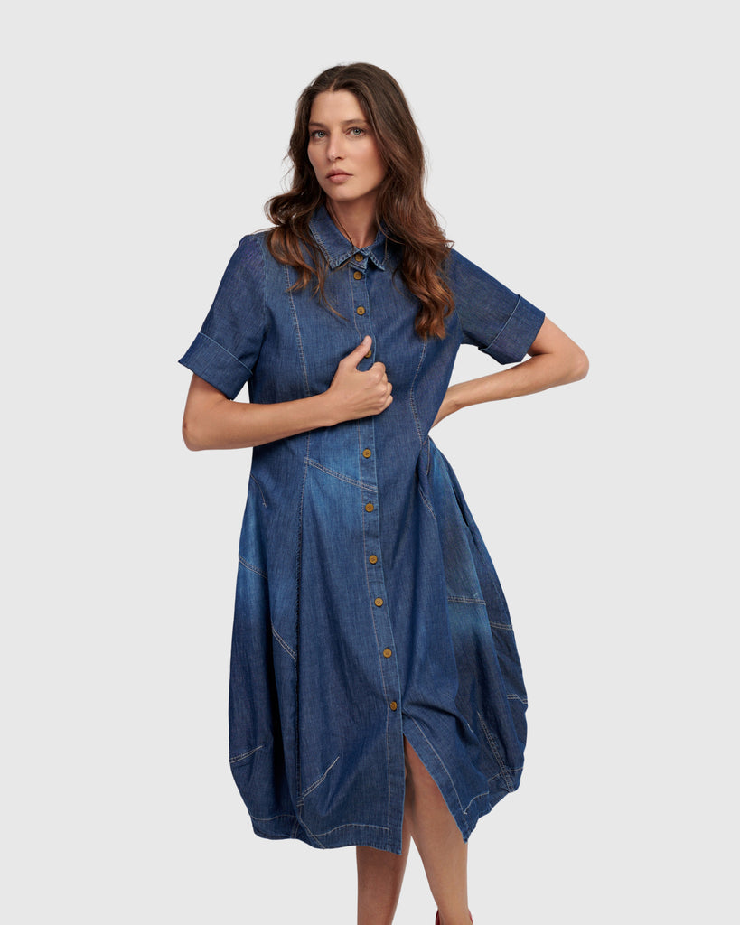 alembika-barb-denim-shirtkleid-blau image 1