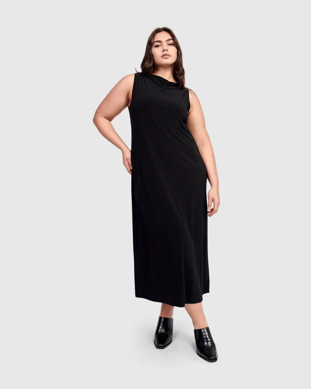 alembika-essential-column-dress-maxikleid-schwarz image 1