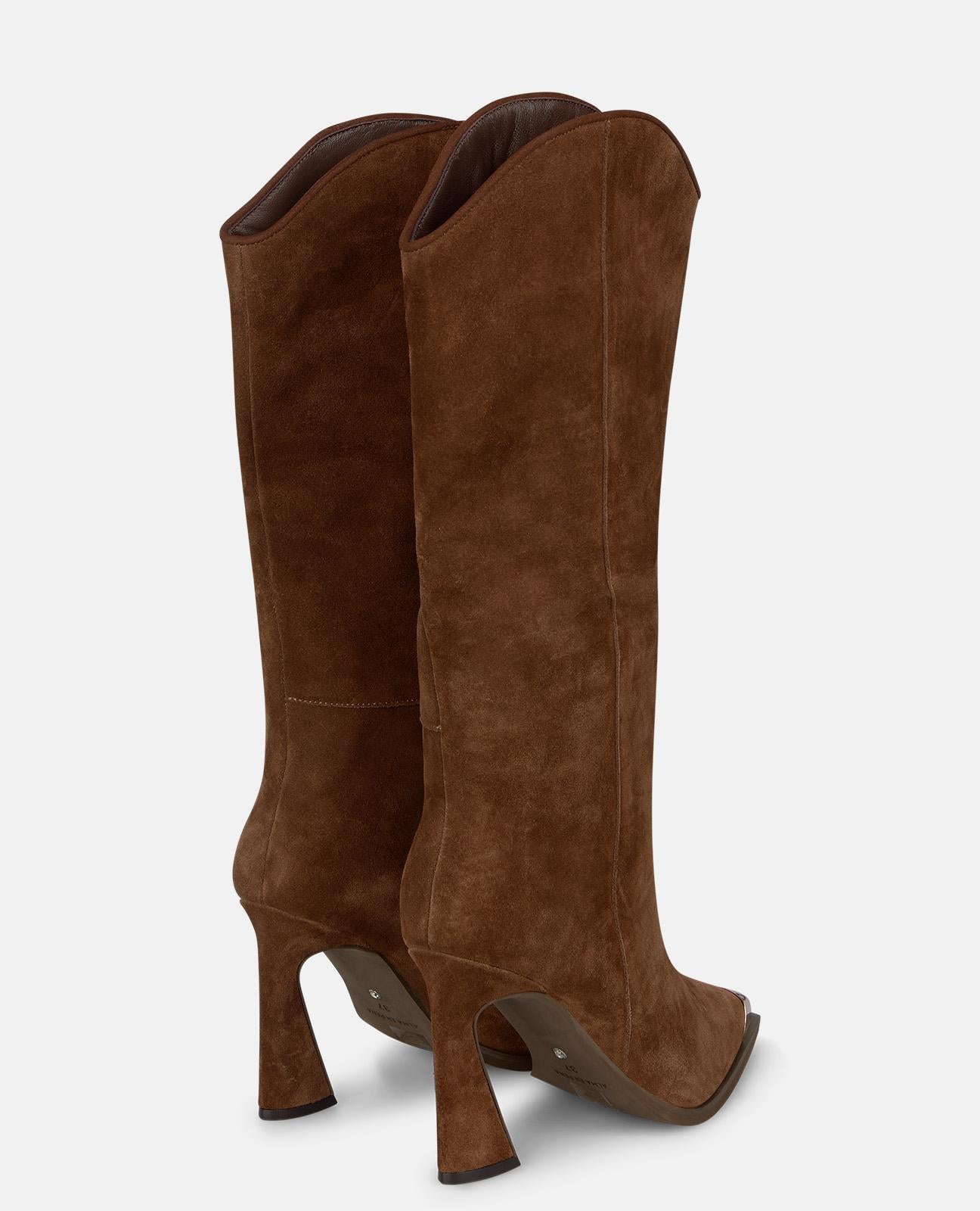 alma-en-pena-64205-stiefeletten-camel-suede-metallic-spitze-9-cm image 3
