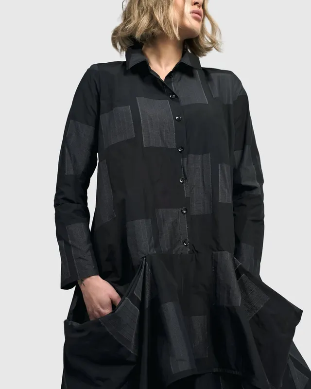 alembika-urban-paradox-oversized-shirt-squares-ut454s image 1