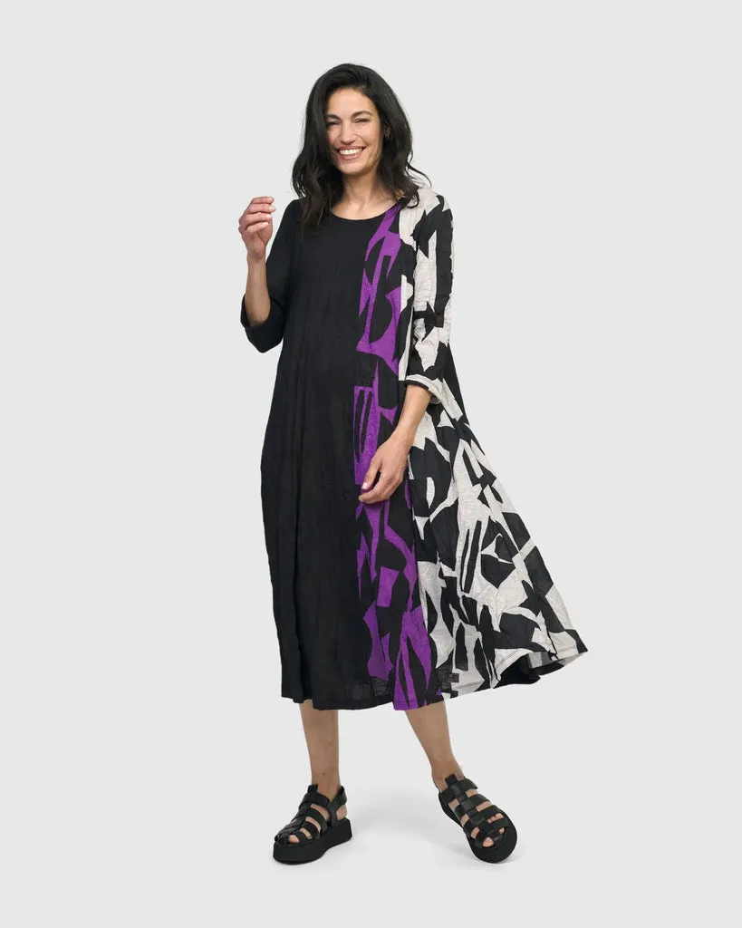 alembika-tessellate-midi-kleid-violett image 1