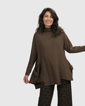 alembika-essential-trapeze-top-brown-a-linien-tunika image 6