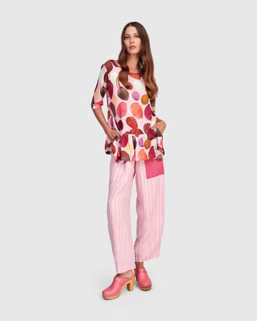 alembika-addison-flouncy-tee-damen-top-magenta-dots image 2