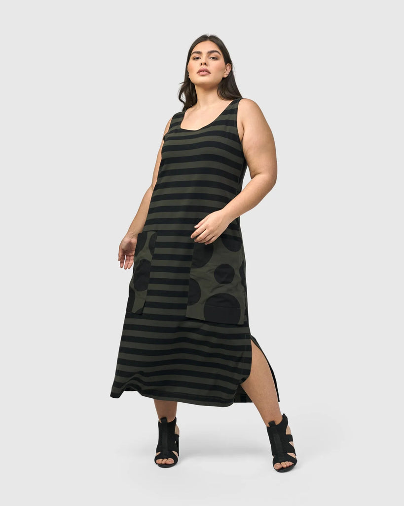 alembika-urban-maxi-tank-dress-khaki image 1