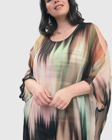 alembika-cold-shoulder-caftan-kleid-plume image 4