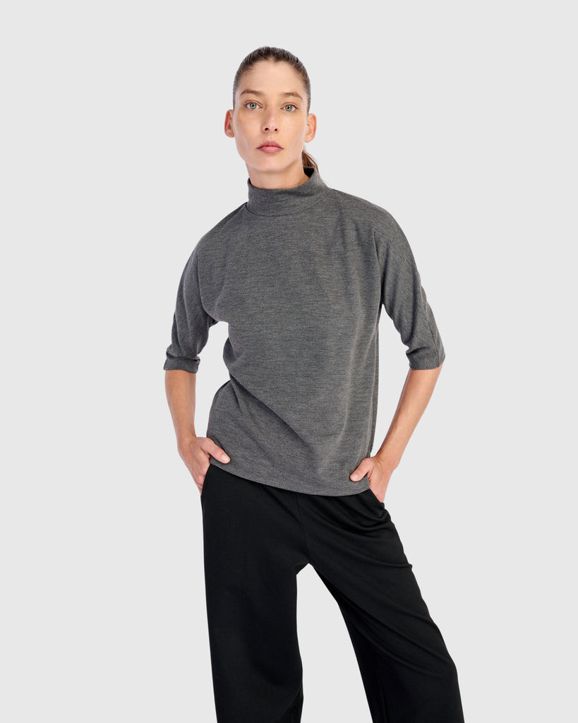 alembika-essential-heavyweight-mockneck-tee-tunik-shirt-grey image 1