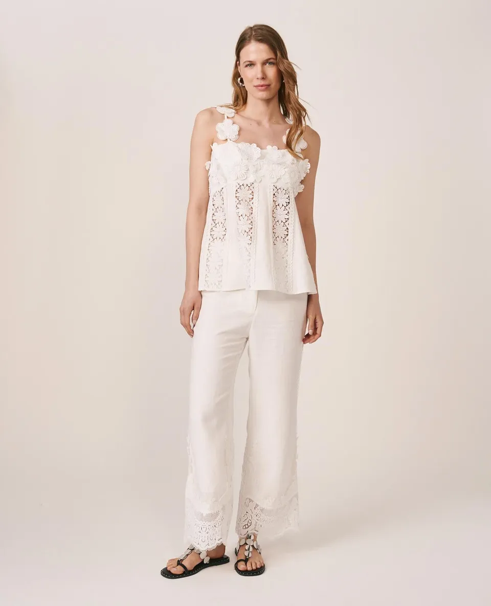 alma-en-pena-leinenhose-mit-stickerei-wei-e-high-waist-hose-lang image 1