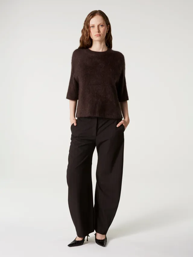 absolut-jenna-pullover-100-geb-rstetes-kaschmir-oversize-kurzarm-braun-brownie image 1