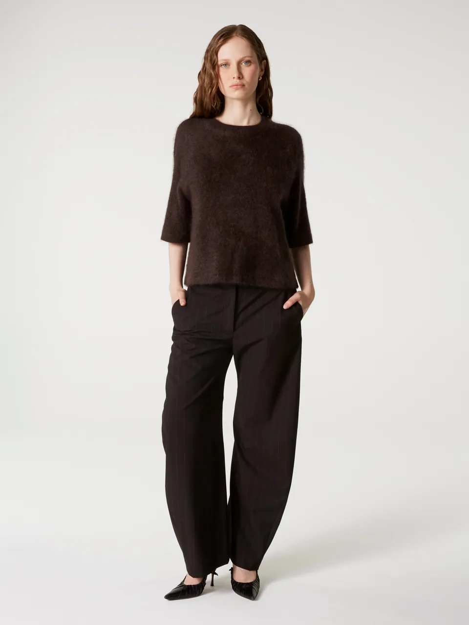 absolut-jenna-pullover-100-geb-rstetes-kaschmir-oversize-kurzarm-braun-brownie image 1