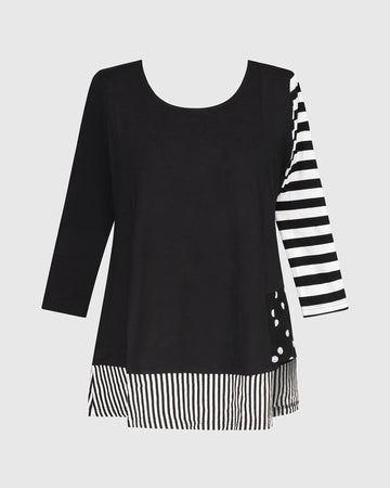 alembika-mod-flag-top-mix-punkte-streifen-shirt image 5