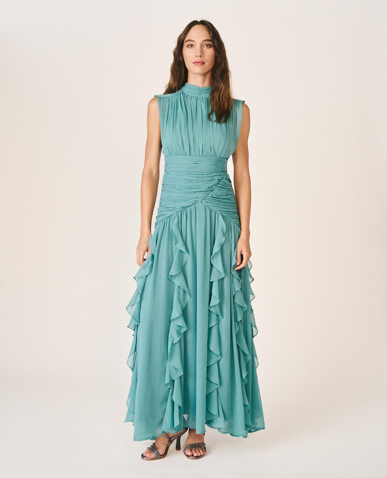 alma-en-pena-alfa-64625-maxikleid-r-schen-gr-n-lang-rmellos image 1