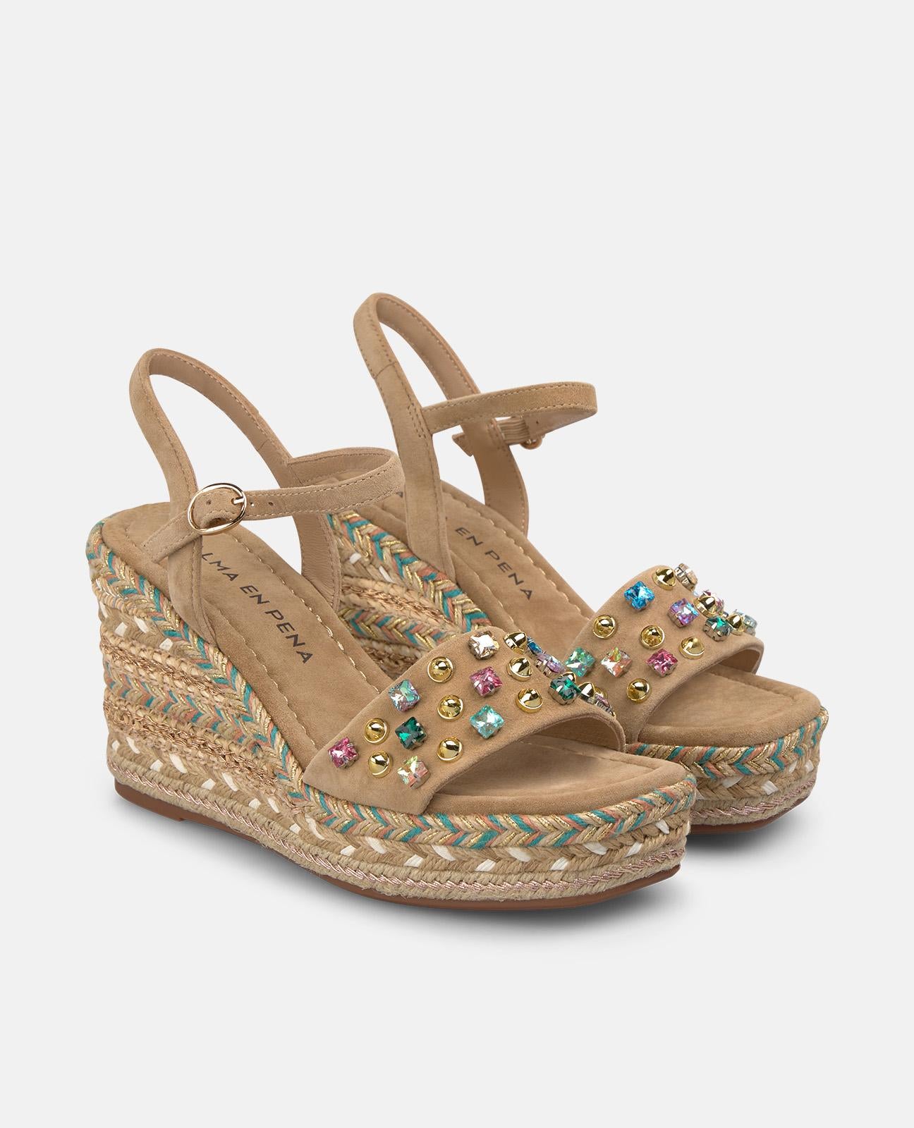 alma-en-pena-esparto-keilsandalen-mit-strass-hohe-keilabsatz-sandalen-arena-9-5- image 2