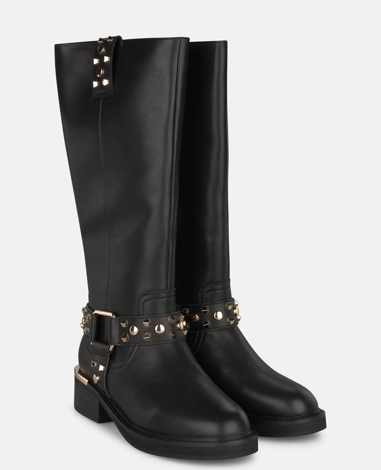 alma-en-pena-nappa-stiefelette-schwarz-mit-steigb-gel-detail-4-cm image 2