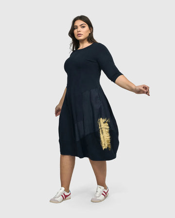 alembika-lexington-crew-cocoon-kleid-navy image 2