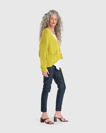 alembika-simply-slouchy-cardigan-strickjacke-gelb image 4