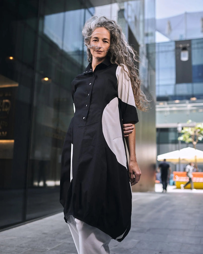 alembika-urban-dawn-wonderful-kleid-schwarz-wei image 1